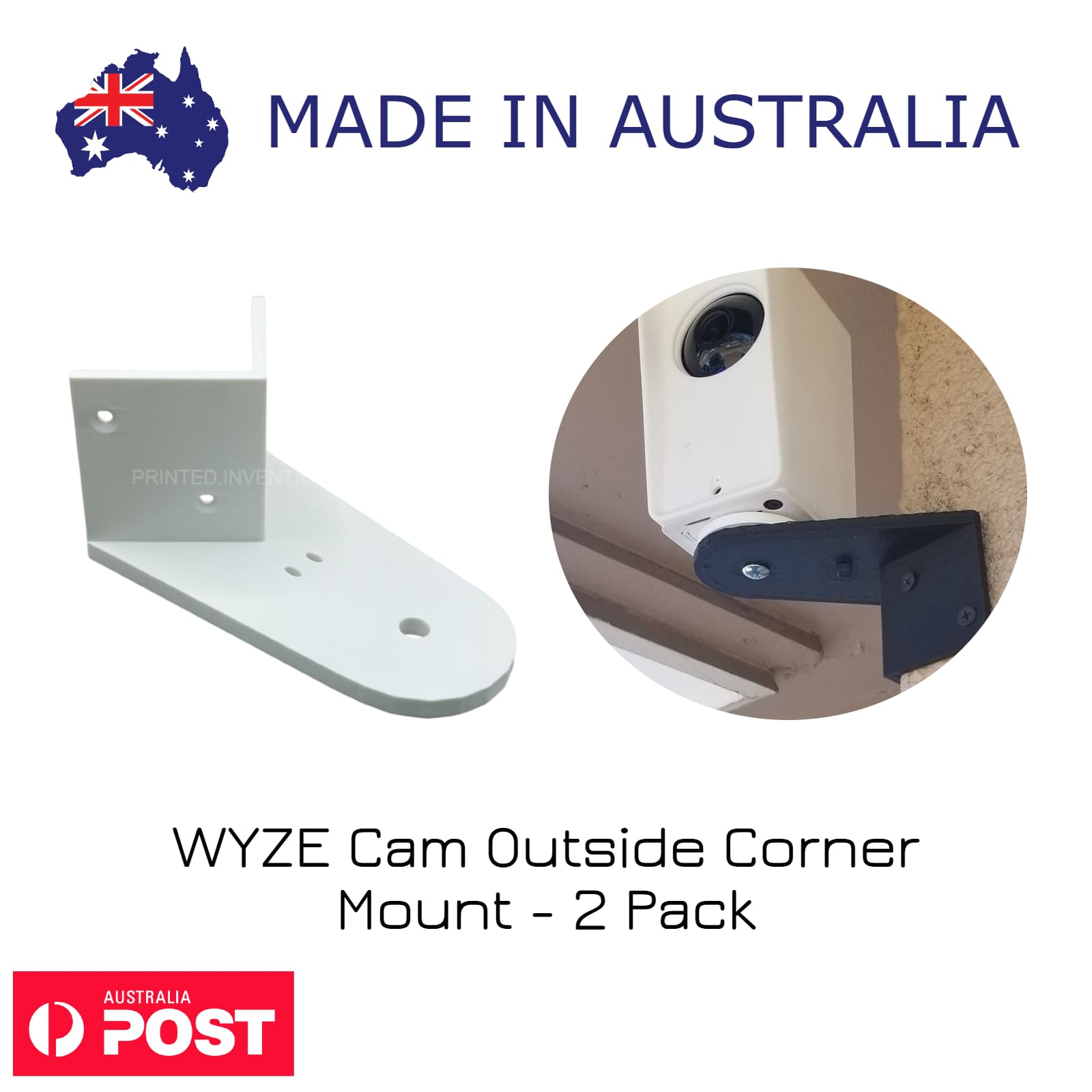 WYZE Cam Outside Corner Mount – Exterior Wall Corner Bracket for Security Camera