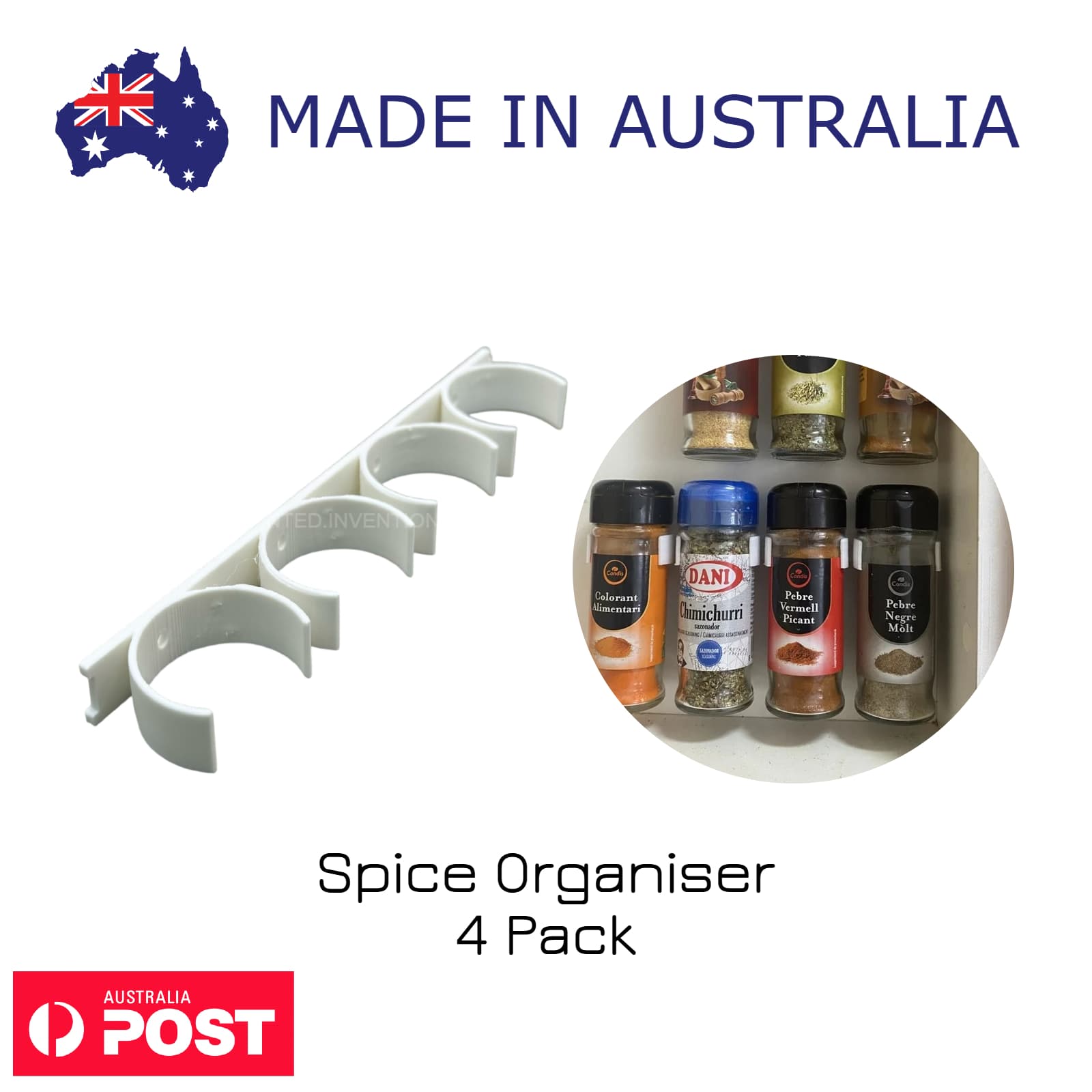 Spice Organiser Rack – Kitchen Storage Holder for Jars & Seasonings