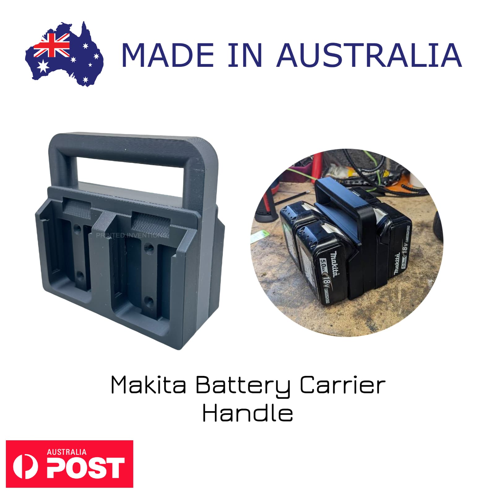 Makita Battery Carrier Handle – 18V / 12V Power Tool Battery Storage & Transport