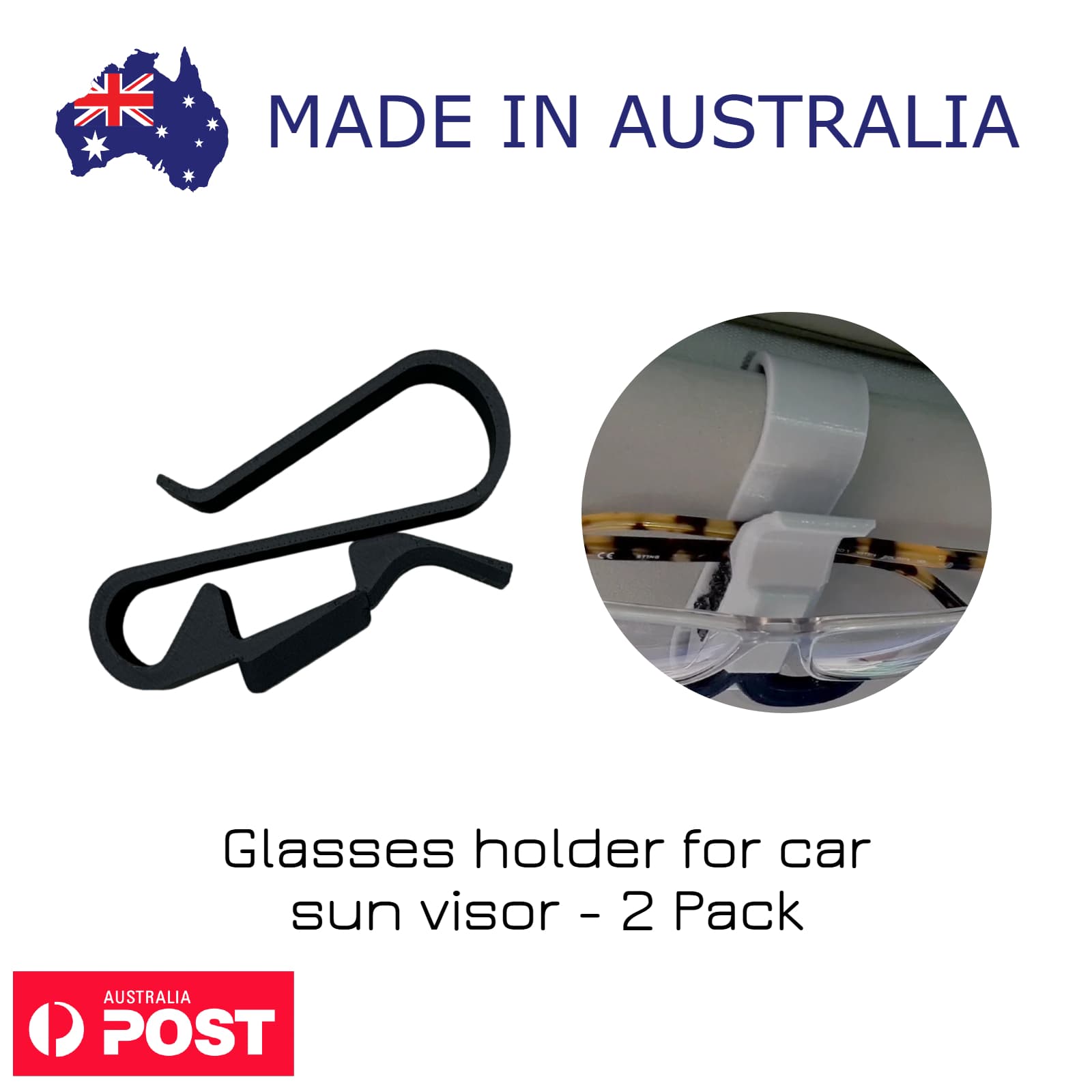 Car Sun Visor Glasses Holder – Clip-On Sunglasses Storage for Vehicle