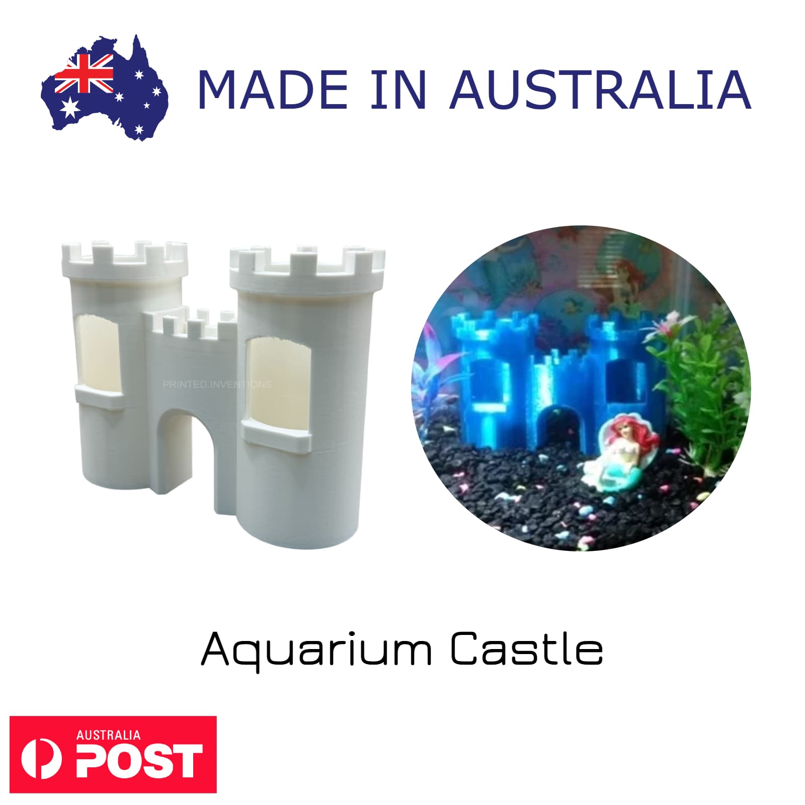 Aquarium Castle Ornament – Fish Tank Medieval Fortress Decoration with Hideouts