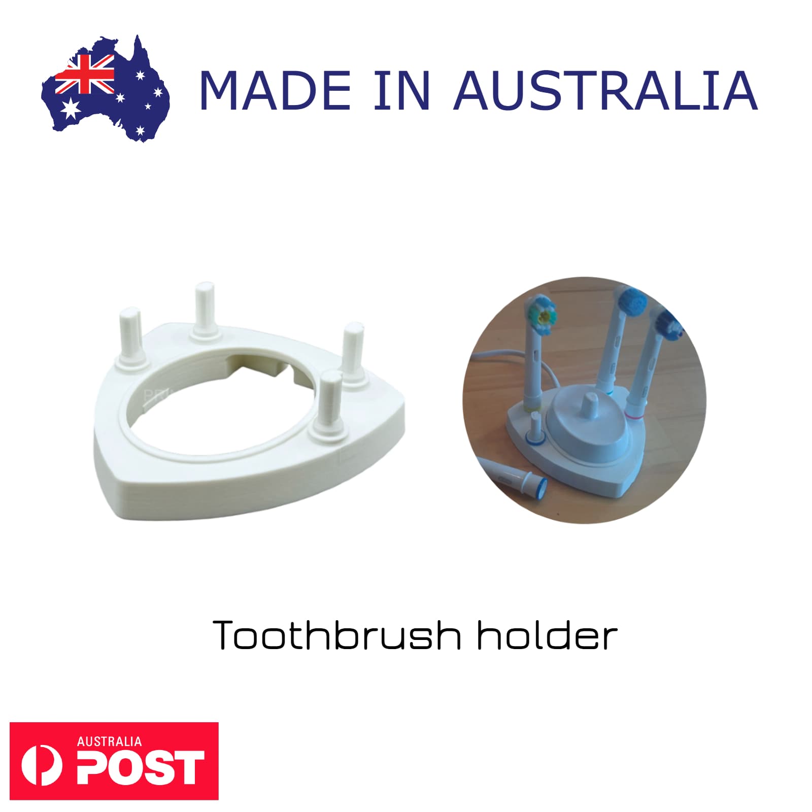 Toothbrush Holder – Wall Mount Bathroom Organizer for Manual & Electric Toothbrushes