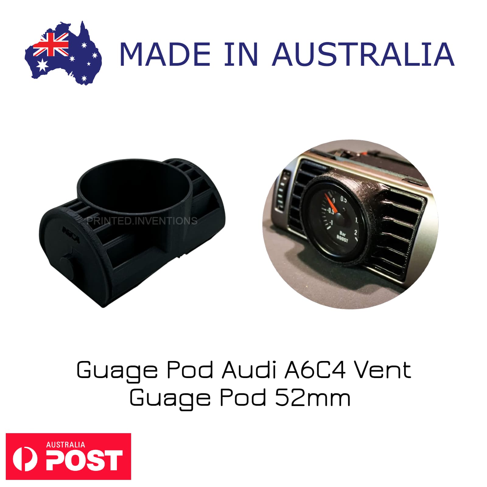 Audi A6 C4 Vent Gauge Pod – 52mm Air Vent Mount for Boost, AFR & Performance Gauges